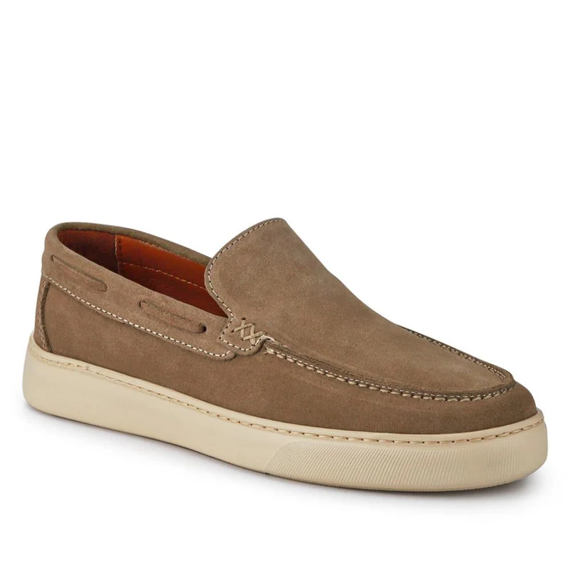 Leather Slip-On Shoes - OZIL41001 / 327 134 - Beige