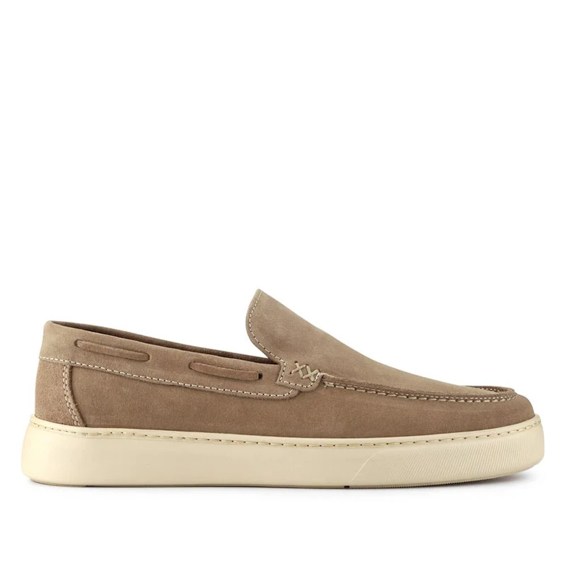 Leather Slip-On Shoes - OZIL41001 / 327 134 - Beige