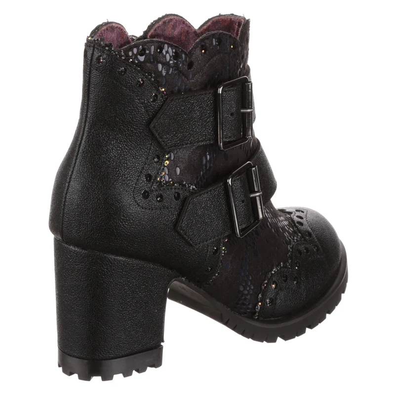 Irregular Choice Womens Buckle Babe Stiefeletten - Schwarz