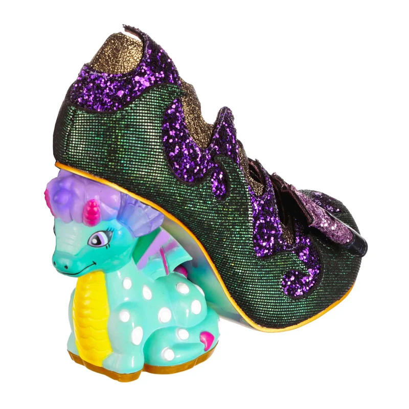 Irregular Choice High Heels von Dragons & Fire Dragon Lair für Damen – Grün