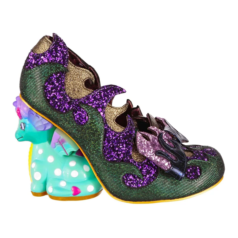 Irregular Choice High Heels von Dragons & Fire Dragon Lair für Damen – Grün