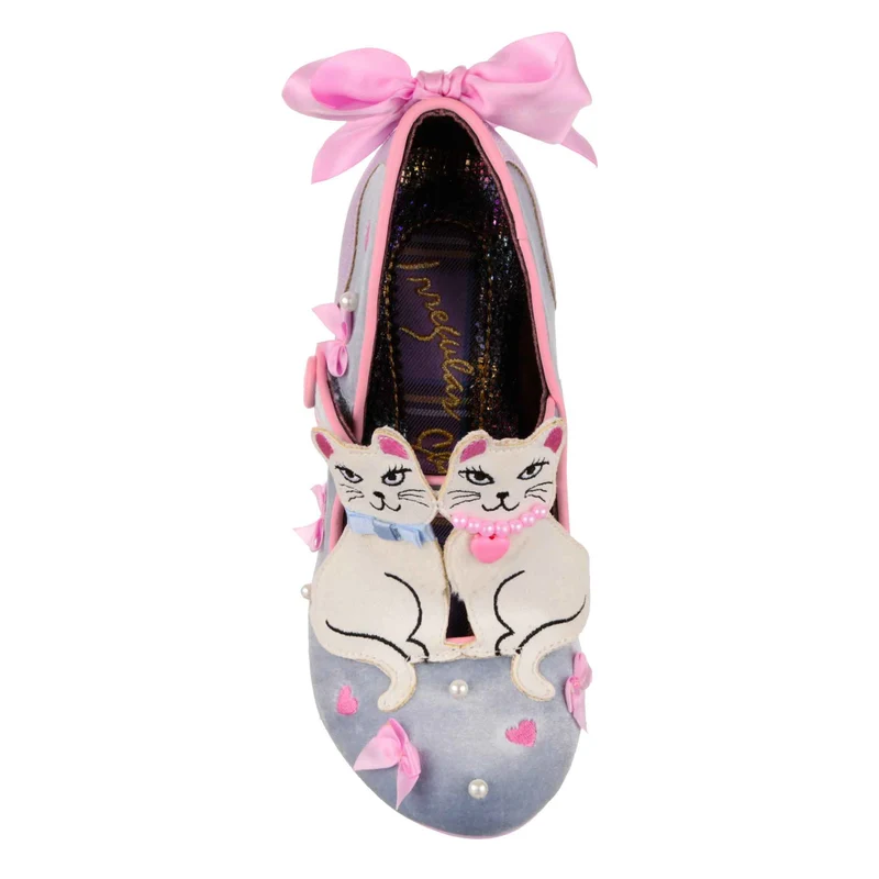 Irregular Choice High Heels mit Kitty-Schleife für Damen – Silber