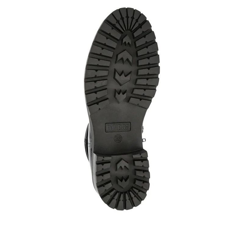 Smart Chunky Sole Ankle Boots - WBINS40241 / 326 518 - Black Patent