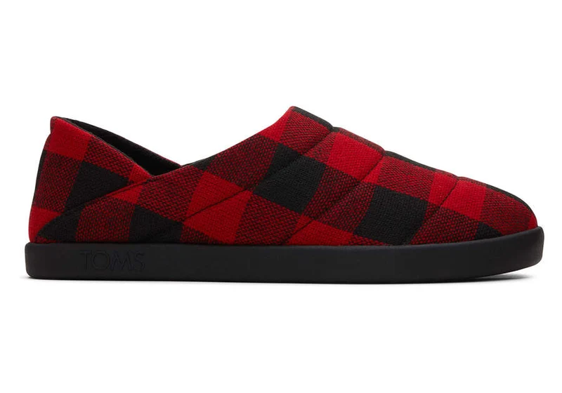 TOMS Herren Ezra Slipper – Rot kariert
