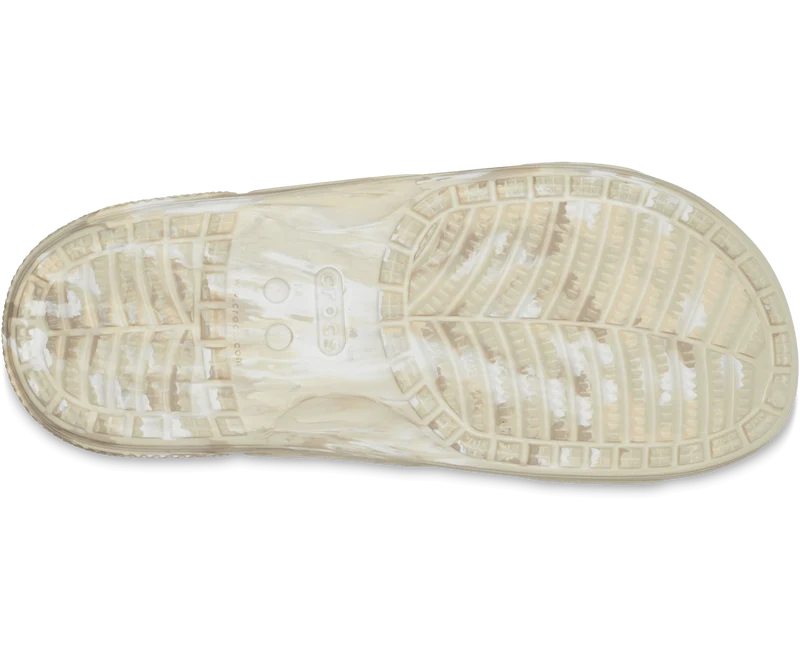 Crocs Klassische marmorierte Unisex-Sandale – Knochen