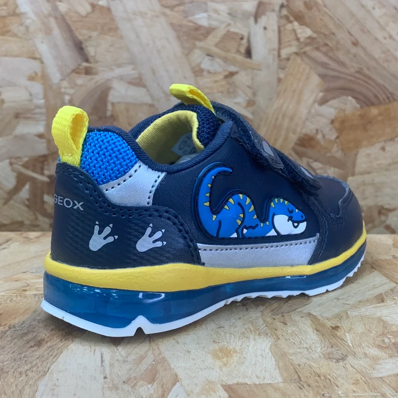 Geox Todo Dinosaur Light Up-Turnschuhe für Kleinkinder – Marineblau