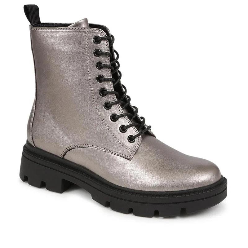 Lace-Up Chunky Boots - BELWBINS40199 / 326 311 - Metallic