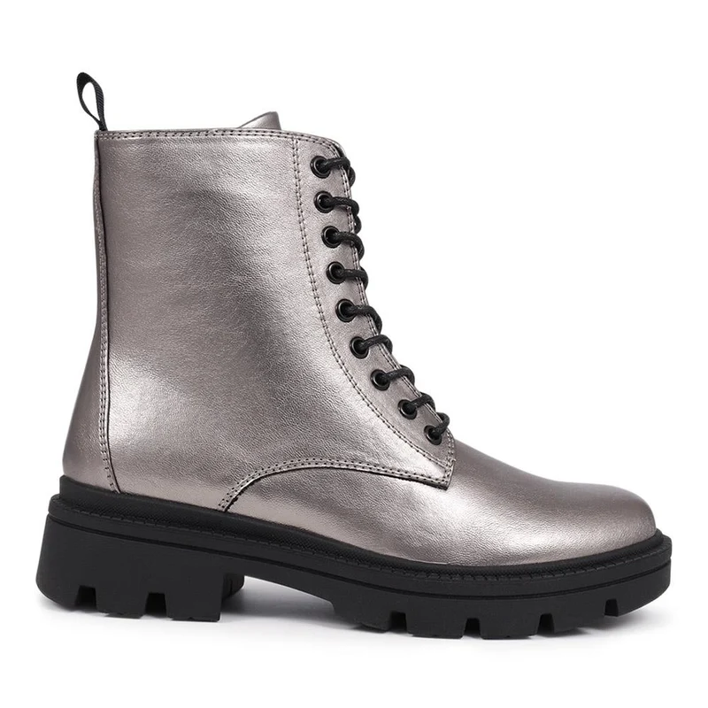 Lace-Up Chunky Boots - BELWBINS40199 / 326 311 - Metallic