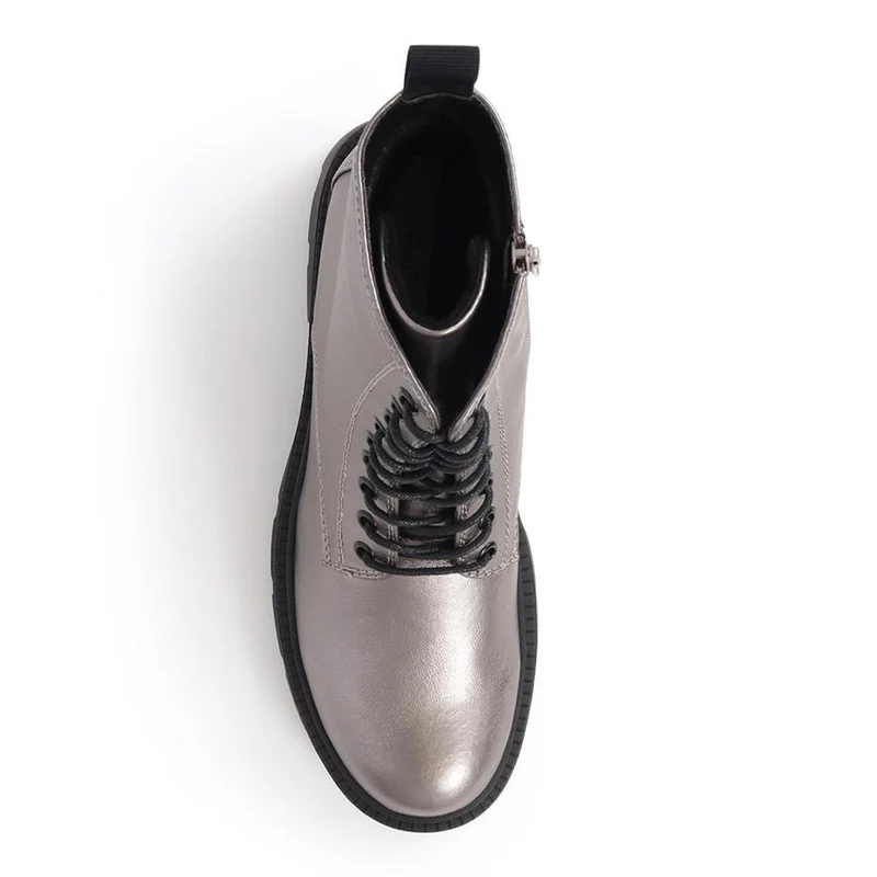 Lace-Up Chunky Boots - BELWBINS40199 / 326 311 - Metallic