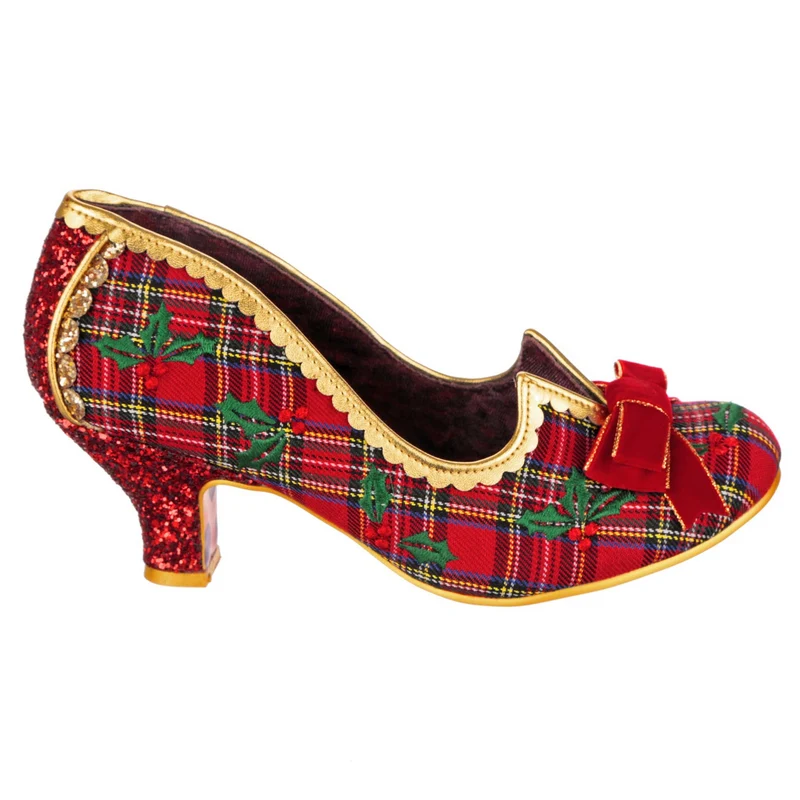 Irregular Choice Weihnachtsplätzchen-High-Heel für Damen – Rot