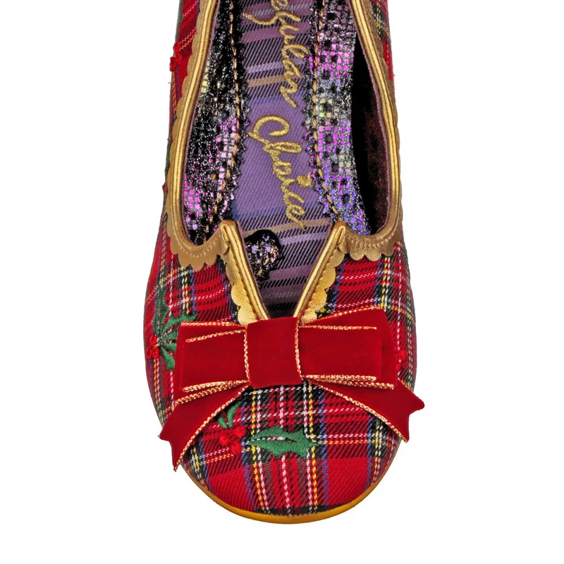 Irregular Choice Weihnachtsplätzchen-High-Heel für Damen – Rot
