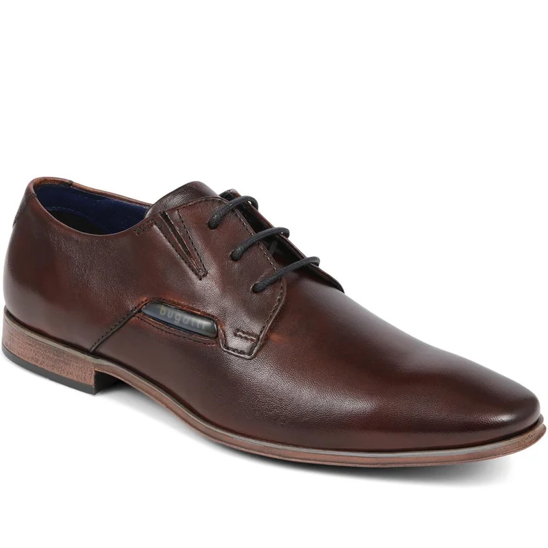 Leather Lace-Up Shoes - BUG39519 / 325 219 - Brown