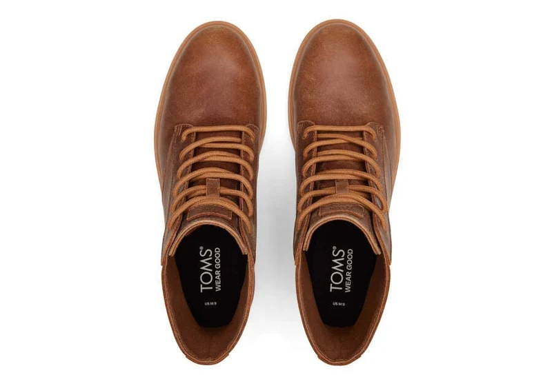 TOMS Herren Navi TRVL Lite Ranger Lederstiefel – Topasbraun