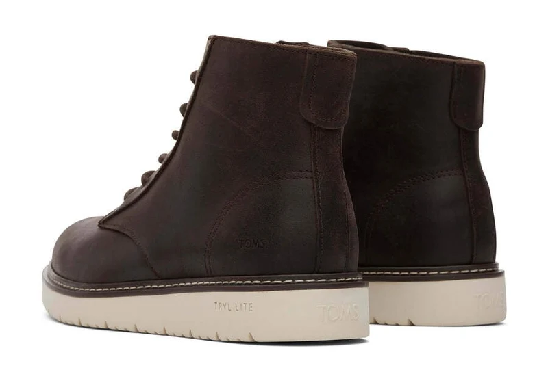 TOMS Herren Navi TRVL Lite Ranger Lederstiefel – Dunkelbraun