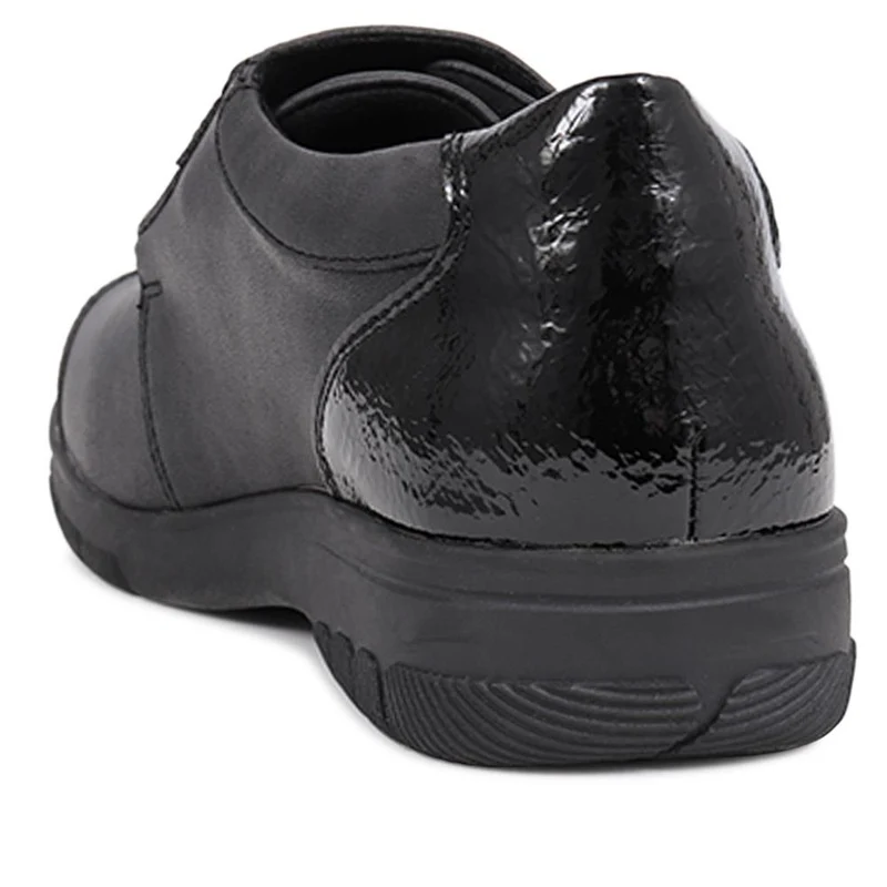 Extra-Wide Touch-Fasten Monk Shoes - COLLEEN - Colleen / 326 296 - Black