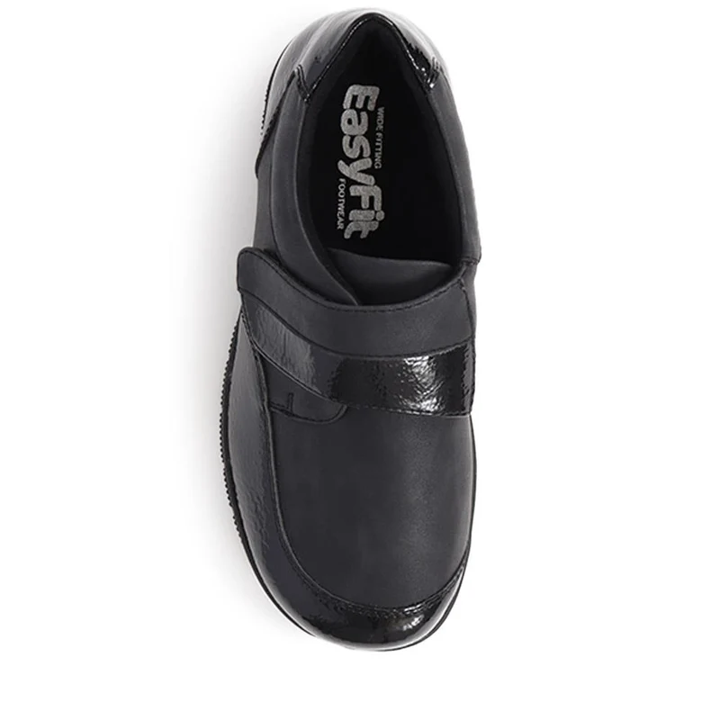 Extra-Wide Touch-Fasten Monk Shoes - COLLEEN - Colleen / 326 296 - Black