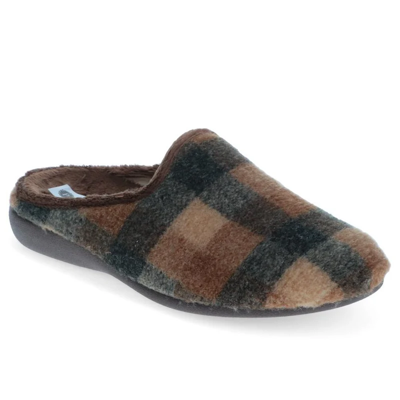 Warm-Lined Mule Slippers - BONAD40007 / 326 289 - Brown