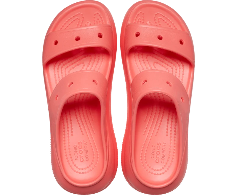 Crocs Unisex Classic Crush Sandale – Neon-Wassermelone
