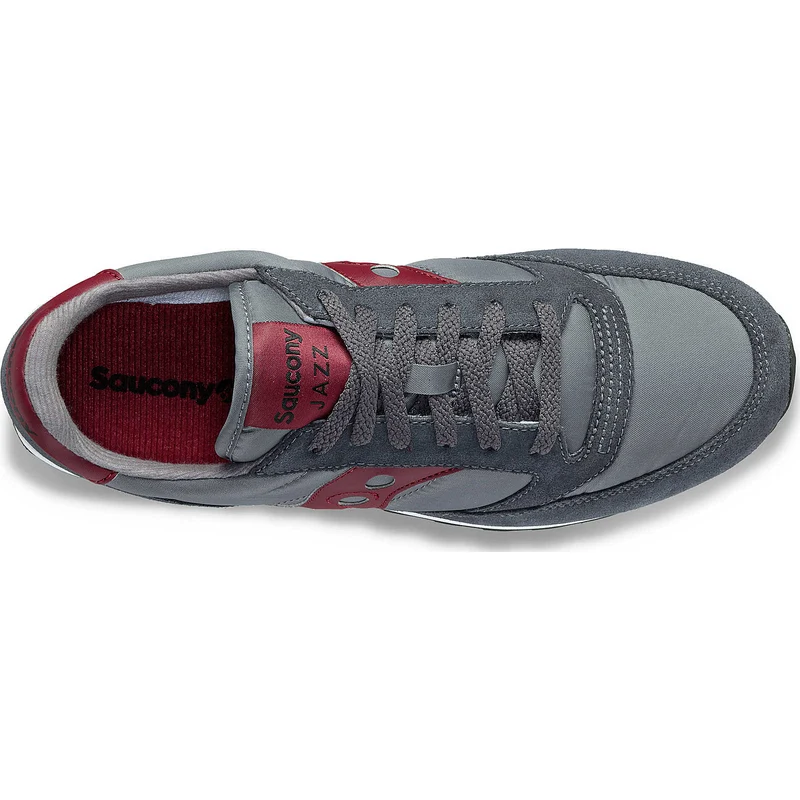 Saucony Herren-Jazz-Original-Trainer – Grau/Dunkelrot