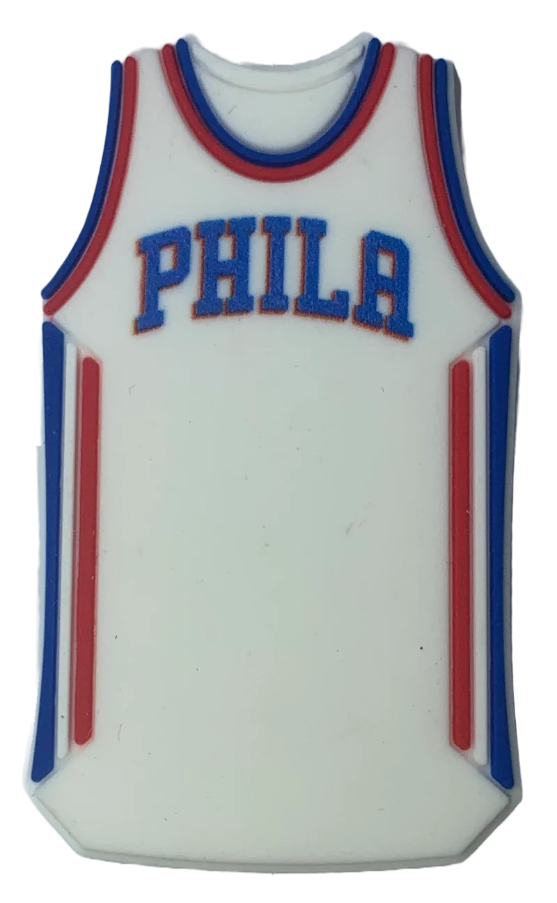 Crocs Jibbitz NBA Philadelphia 76ers White Jersey Charm