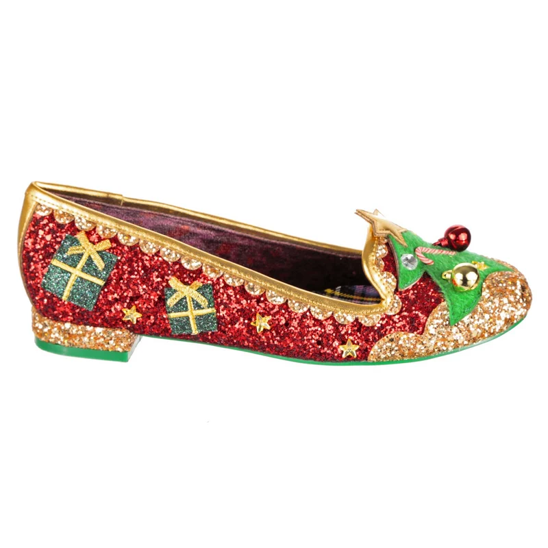 Irregular Choice Damen Under The Tree Flats - Rot