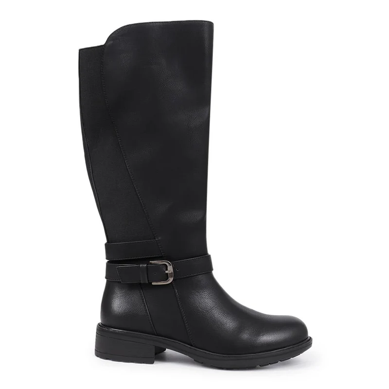 Wide Calf-Fitting Long Boots - PINYI40025 / 326 275 - Black