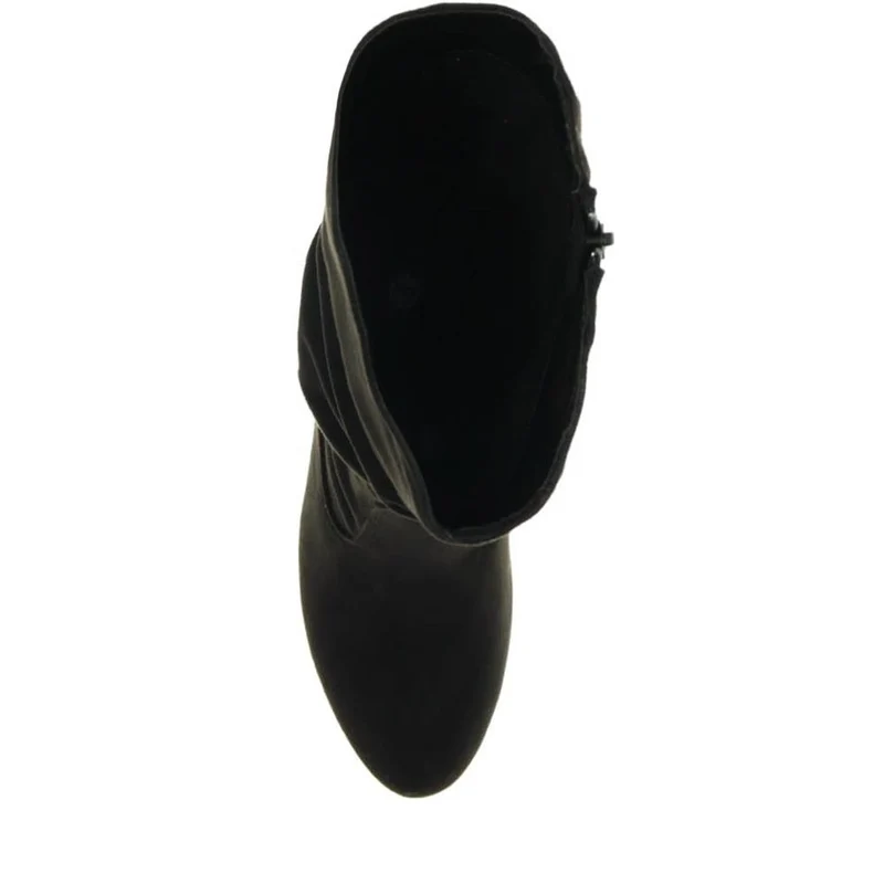 Block-Heeled Smart Long Boots - PLAN40003 / 326 235 - Black