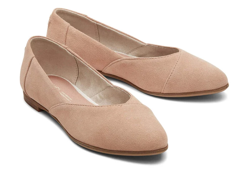 TOMS Damen-Juttineat-Wildleder-Flat - Braun