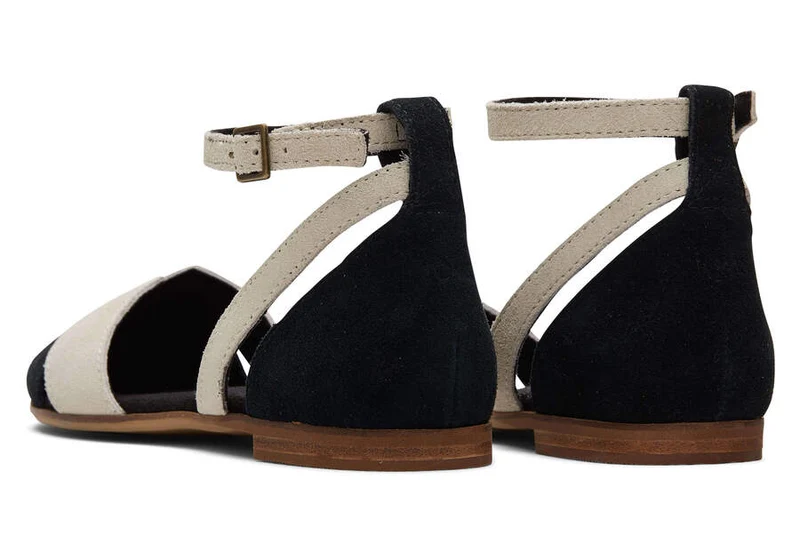 TOMS Damen Juliannah Wildleder-Flat - Schwarz