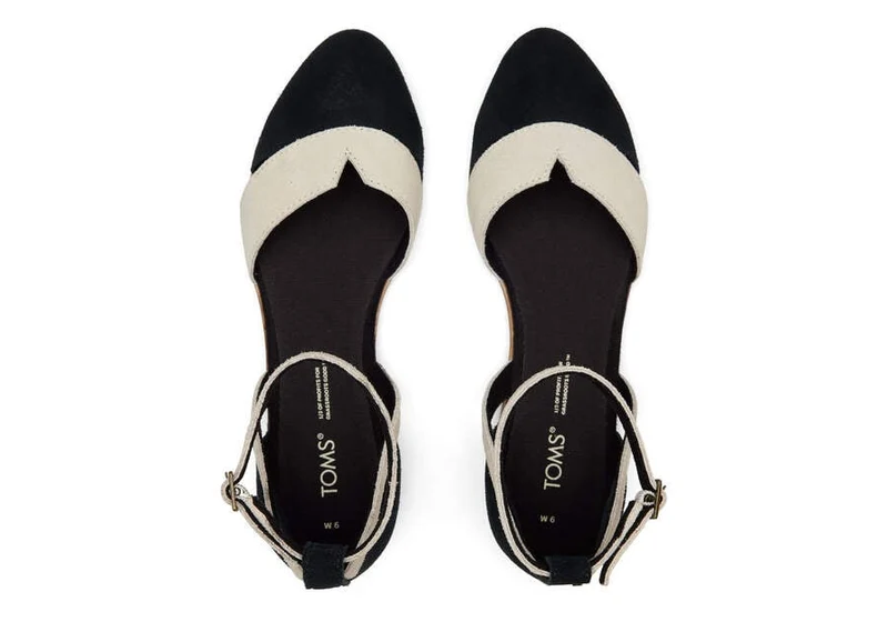 TOMS Damen Juliannah Wildleder-Flat - Schwarz