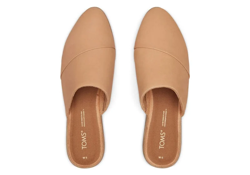 TOMS Flache Schuhe aus Jadeleder für Damen - Honig