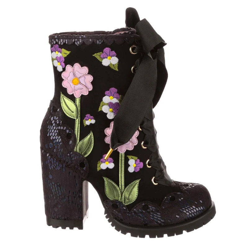 Irregular Choice Vibrant Violets High Heel für Damen – Schwarz