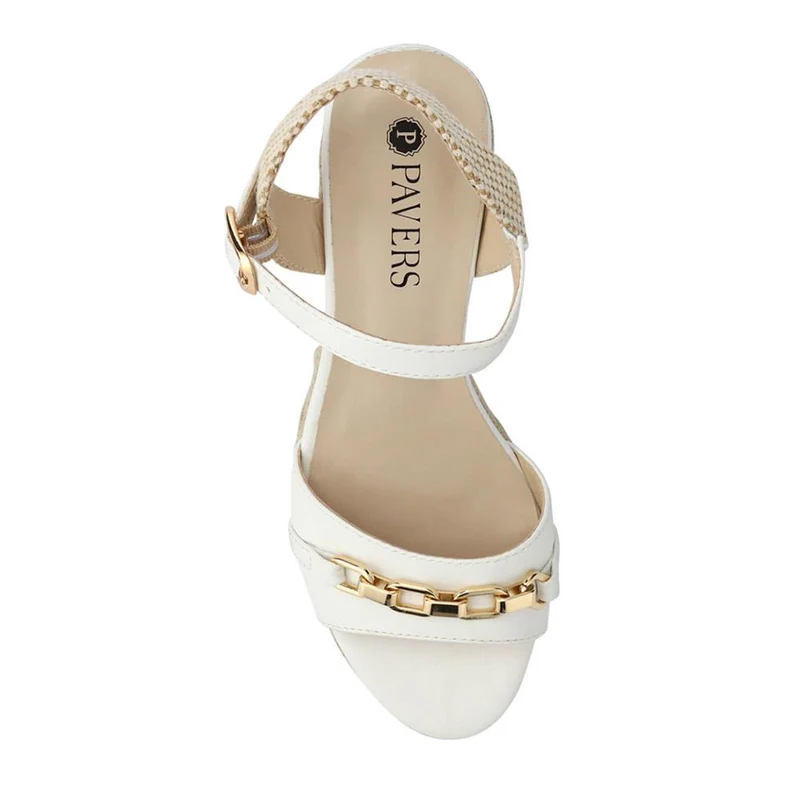 Buckled Wedge-Heel Espadrilles - WBINS41049 / 327 270 - White
