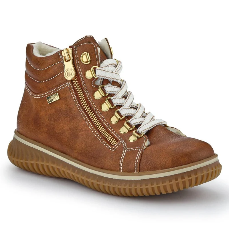 Casual Lace-Up Boots - RKR40522 / 326 099 - Tan