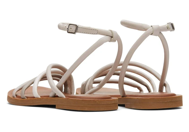TOMS Willa Ledersandale für Damen – Weiß