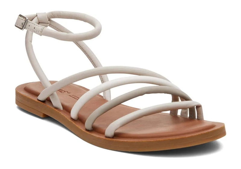 TOMS Willa Ledersandale für Damen – Weiß