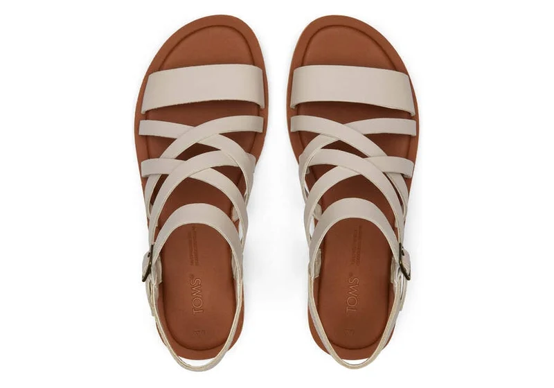 TOMS Sephina Ledersandale für Damen – Weiß