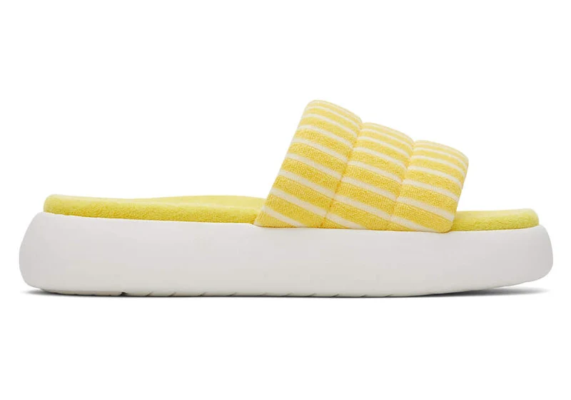 TOMS Damen Alpargata Mallow Terry Slide - Gelb