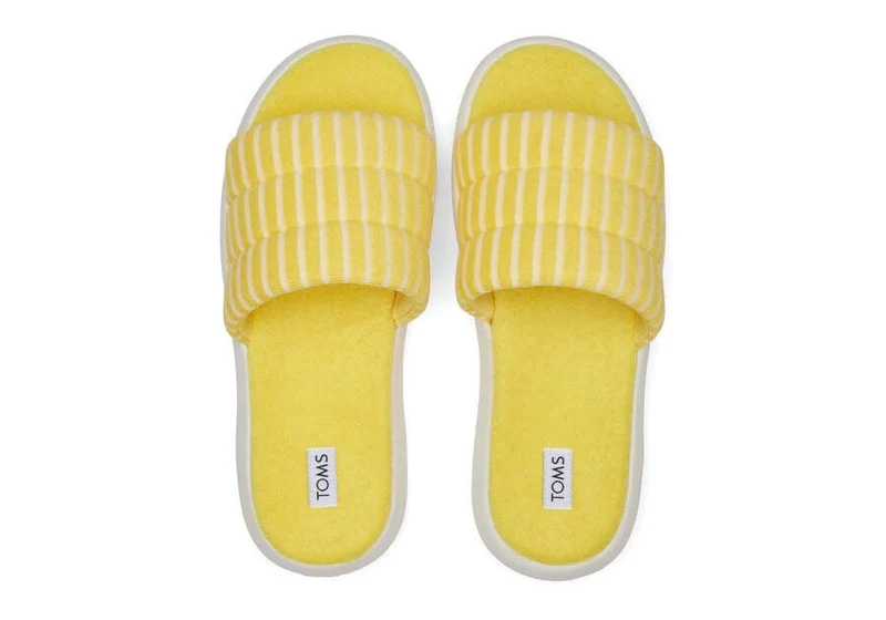 TOMS Damen Alpargata Mallow Terry Slide - Gelb