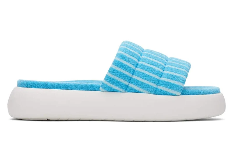 TOMS Alpargata Mallow Terry Pantoletten für Damen – Blau
