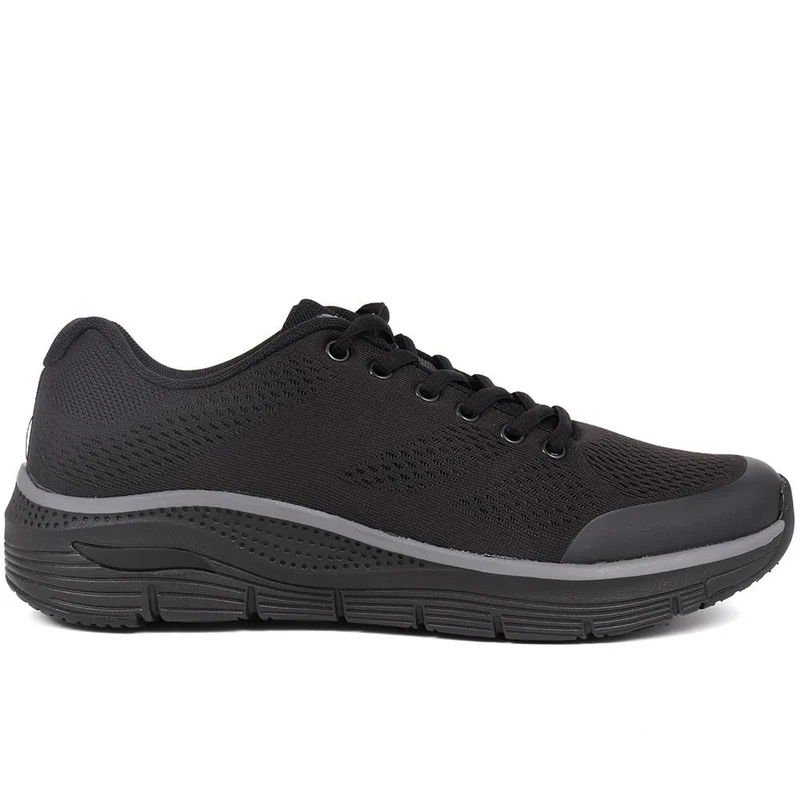 Lace-Up Trainers - SUNT39001 / 324 895 - Black