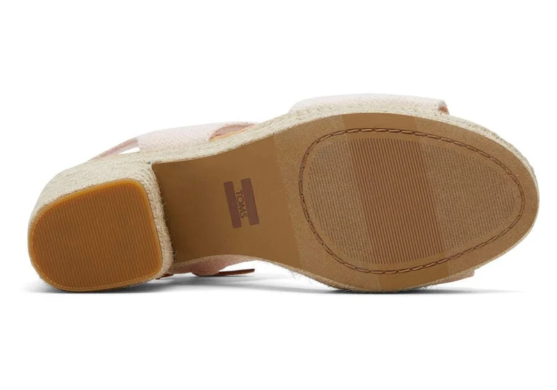 TOMS Damen-Plateausandale „Mallorca Basket Weave“ – Dusty Peach