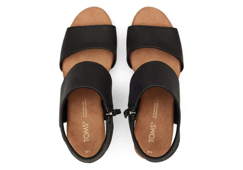 TOMS Plateau-Sandale „Mallorca“ für Damen – Schwarz