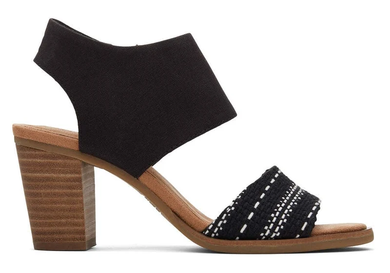 TOMS Damen-Sandale „Mallorca“ mit Ausschnitten – Schwarz