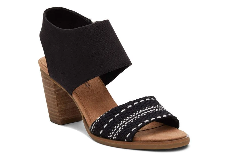 TOMS Damen-Sandale „Mallorca“ mit Ausschnitten – Schwarz