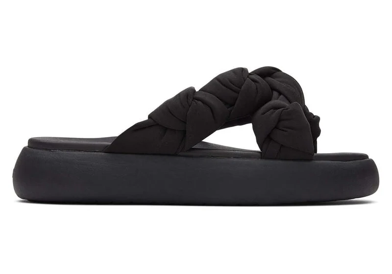 TOMS Alpargata Mallow Crossover Knotted Slide für Damen - Schwarz