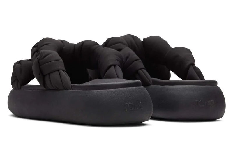 TOMS Alpargata Mallow Crossover Knotted Slide für Damen - Schwarz