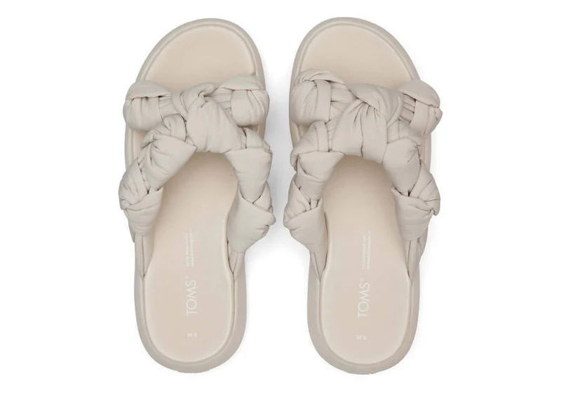 TOMS Alpargata Mallow Crossover Knotted Slide für Damen – Putty