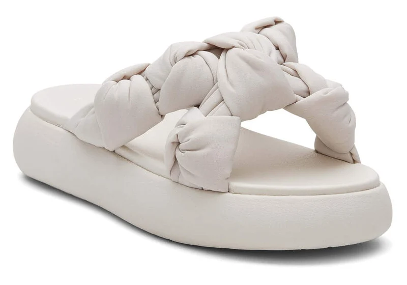 TOMS Alpargata Mallow Crossover Knotted Slide für Damen – Putty