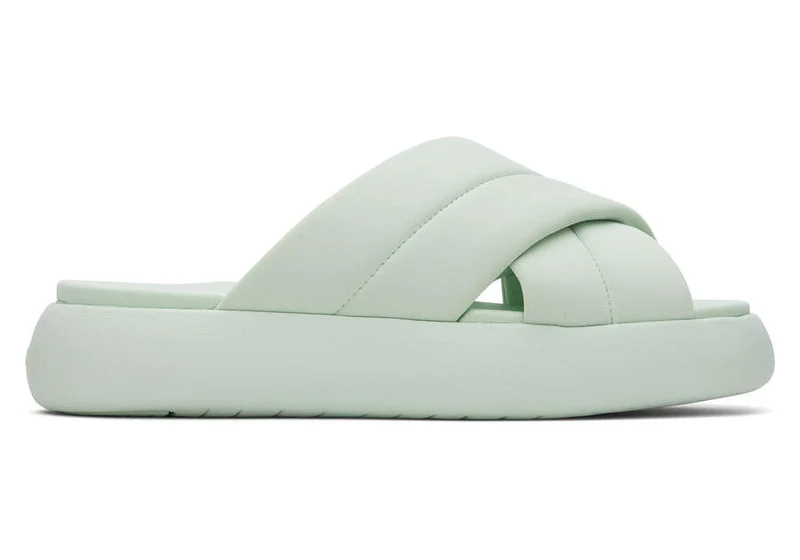 TOMS Damen Alpargata Mallow Crossover Repreve Slide - Mintgrün
